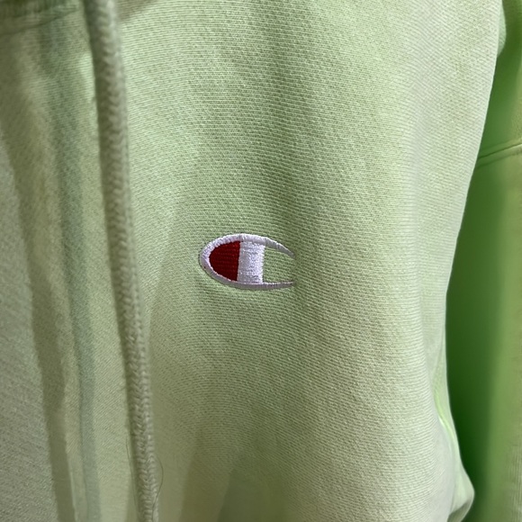 Champion Reverse Weave crop hoodie in lime - Picture 5 of 5